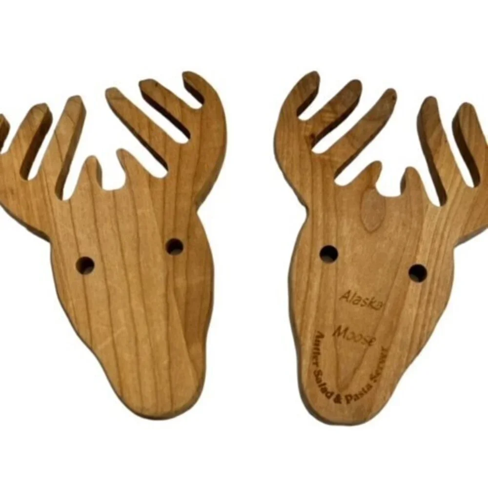 Alaska‎ Moose Antlers Alaska JACK’S Salad Pasta Servers Great GIFT Lodge CABIN